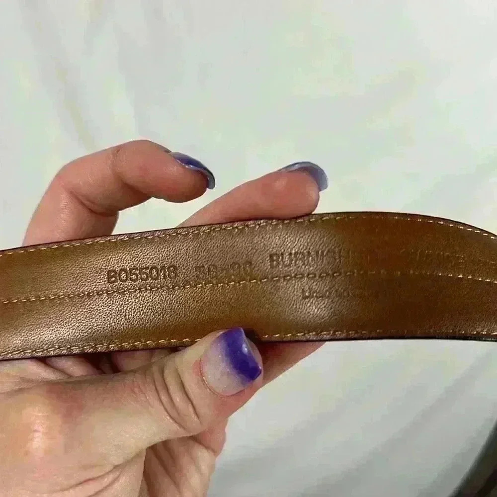 Roundtree & Yorke Mens  Leather Brown Belt Sz 36 - Picture 6 of 7
